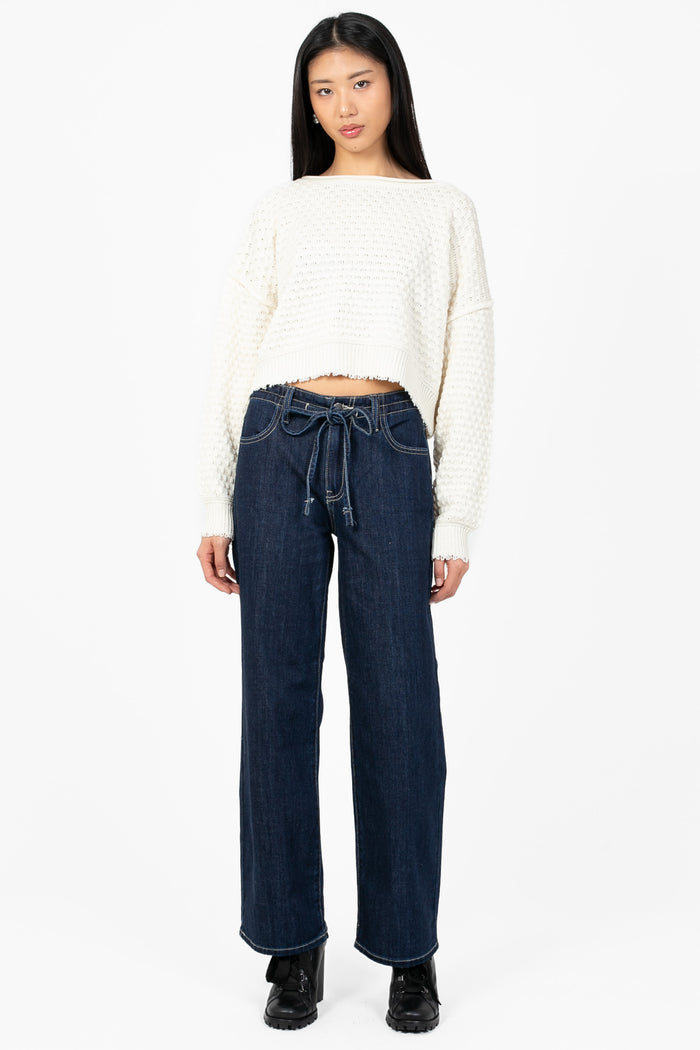Samara Textured Knit Sweater - honey