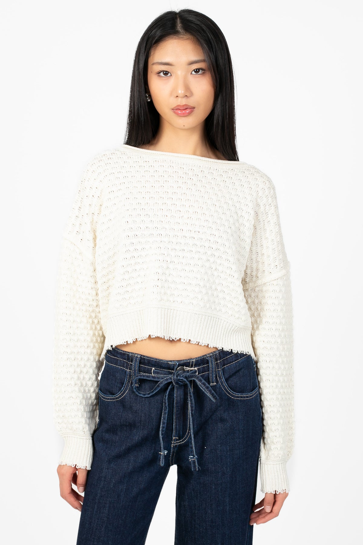 Samara Textured Knit Sweater - honey