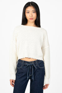 Samara Textured Knit Sweater - honey