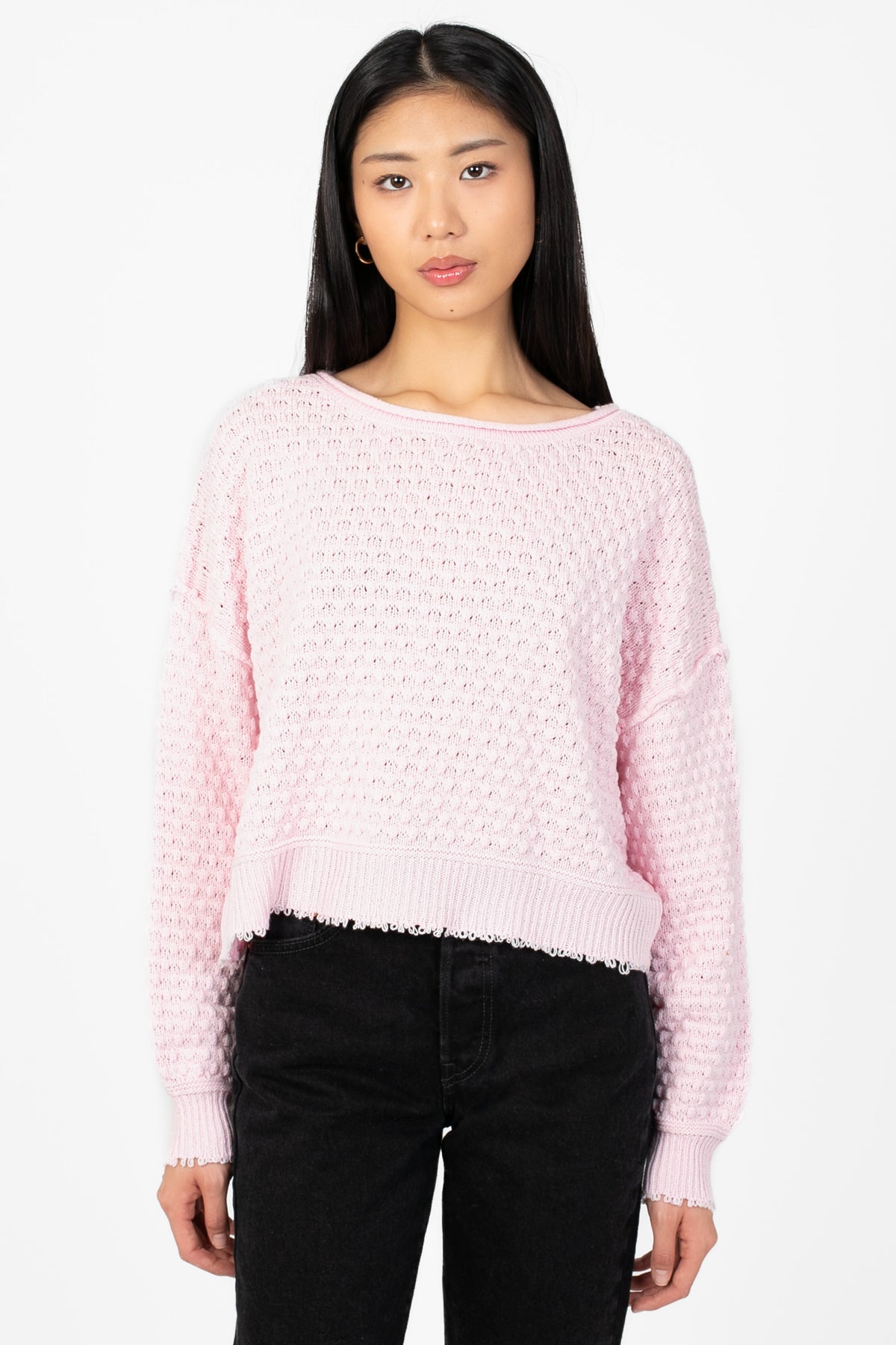 Samara Textured Knit Sweater - honey