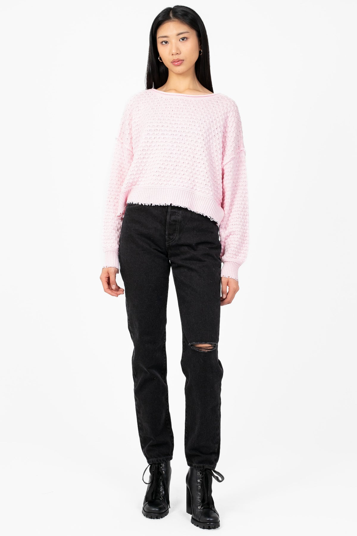 Samara Textured Knit Sweater - honey
