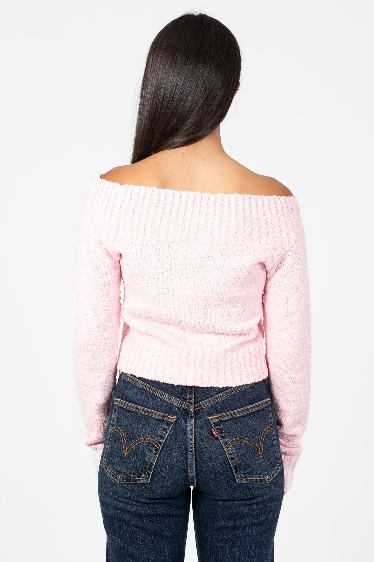 Monica Off-The-Shoulder Knit Sweater - honey