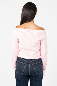 Monica Off-The-Shoulder Knit Sweater - honey