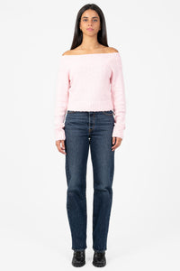 Monica Off-The-Shoulder Knit Sweater - honey