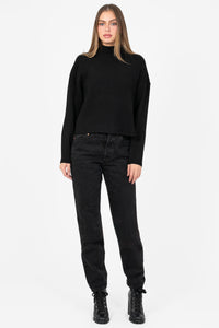 Collette Diagonal Ribbed Sweater - honey