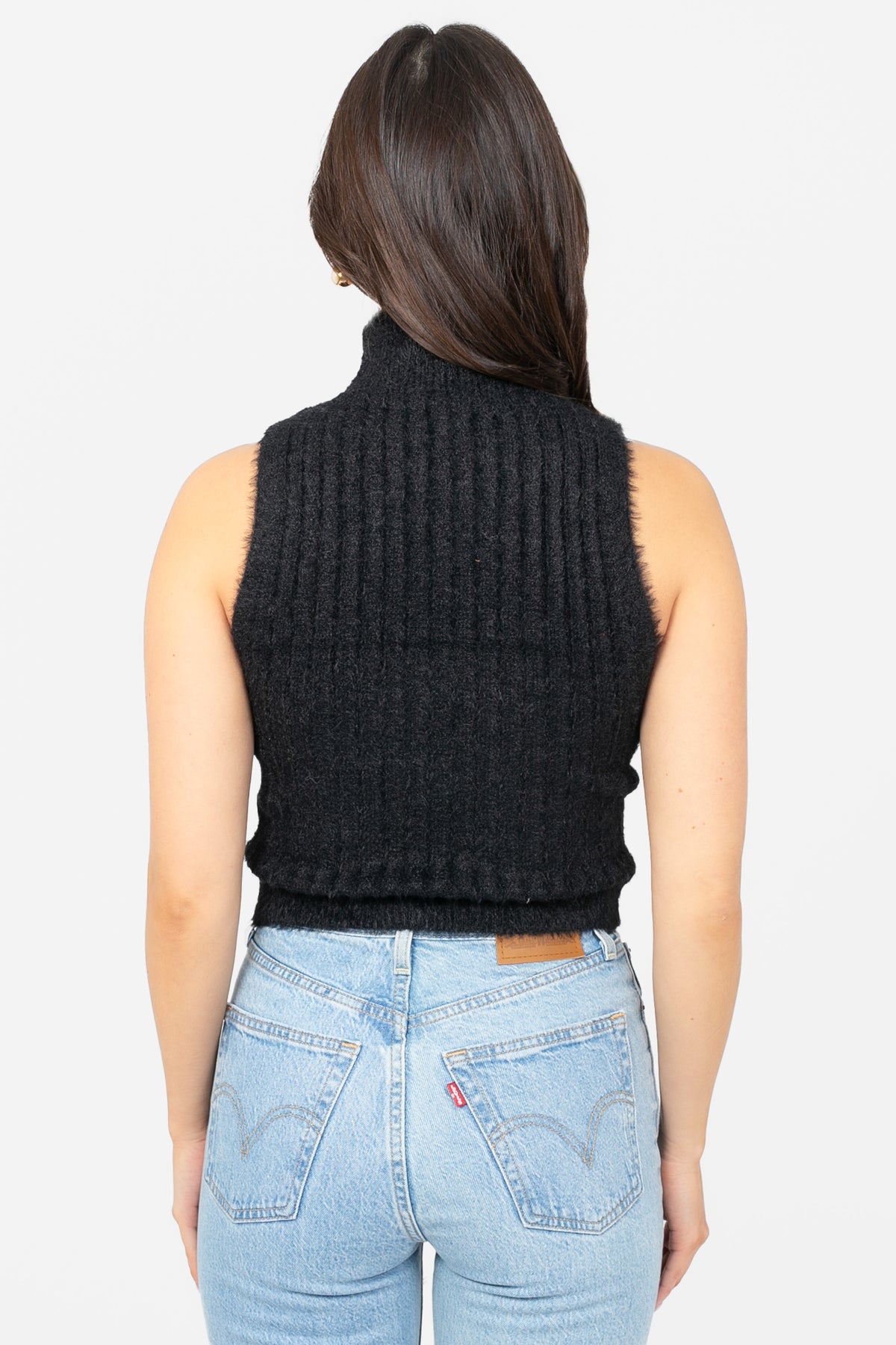 Piper Ribbed Fuzzy Sweater - honey