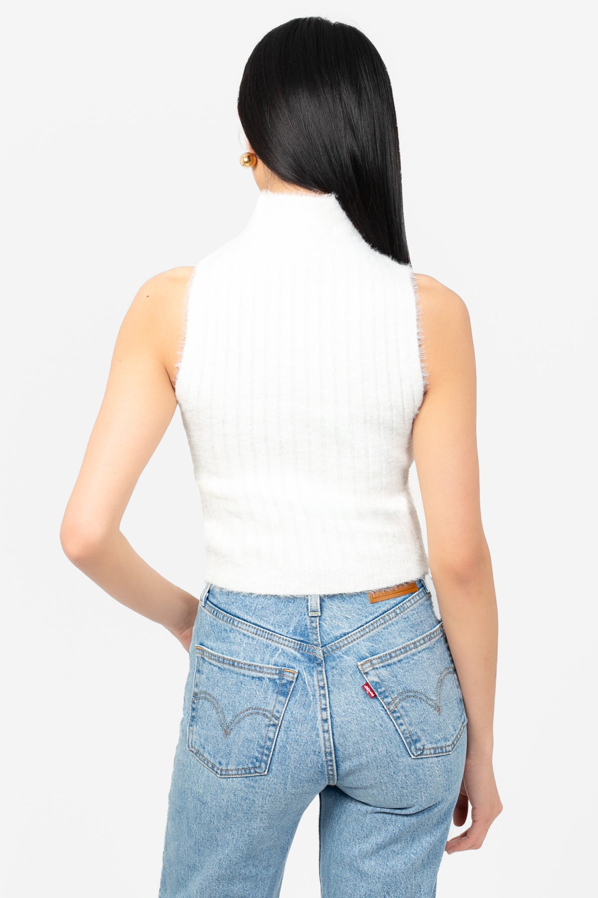 Piper Ribbed Fuzzy Sweater - honey