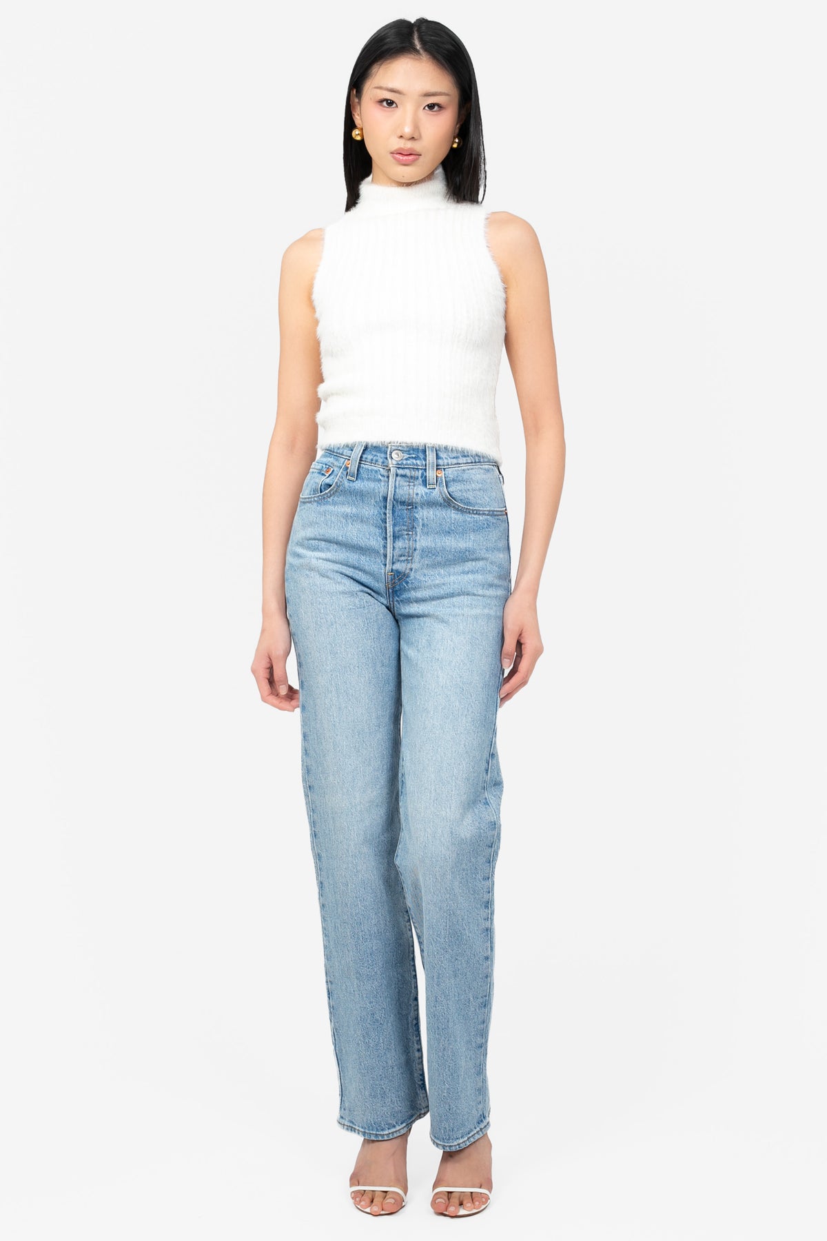 Piper Ribbed Fuzzy Sweater - honey