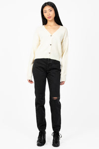 Piper Heart Button Cardigan - honey