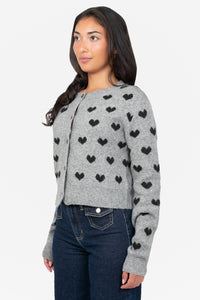 Della Knit Heart Cardigan