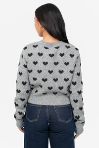 Della Knit Heart Cardigan