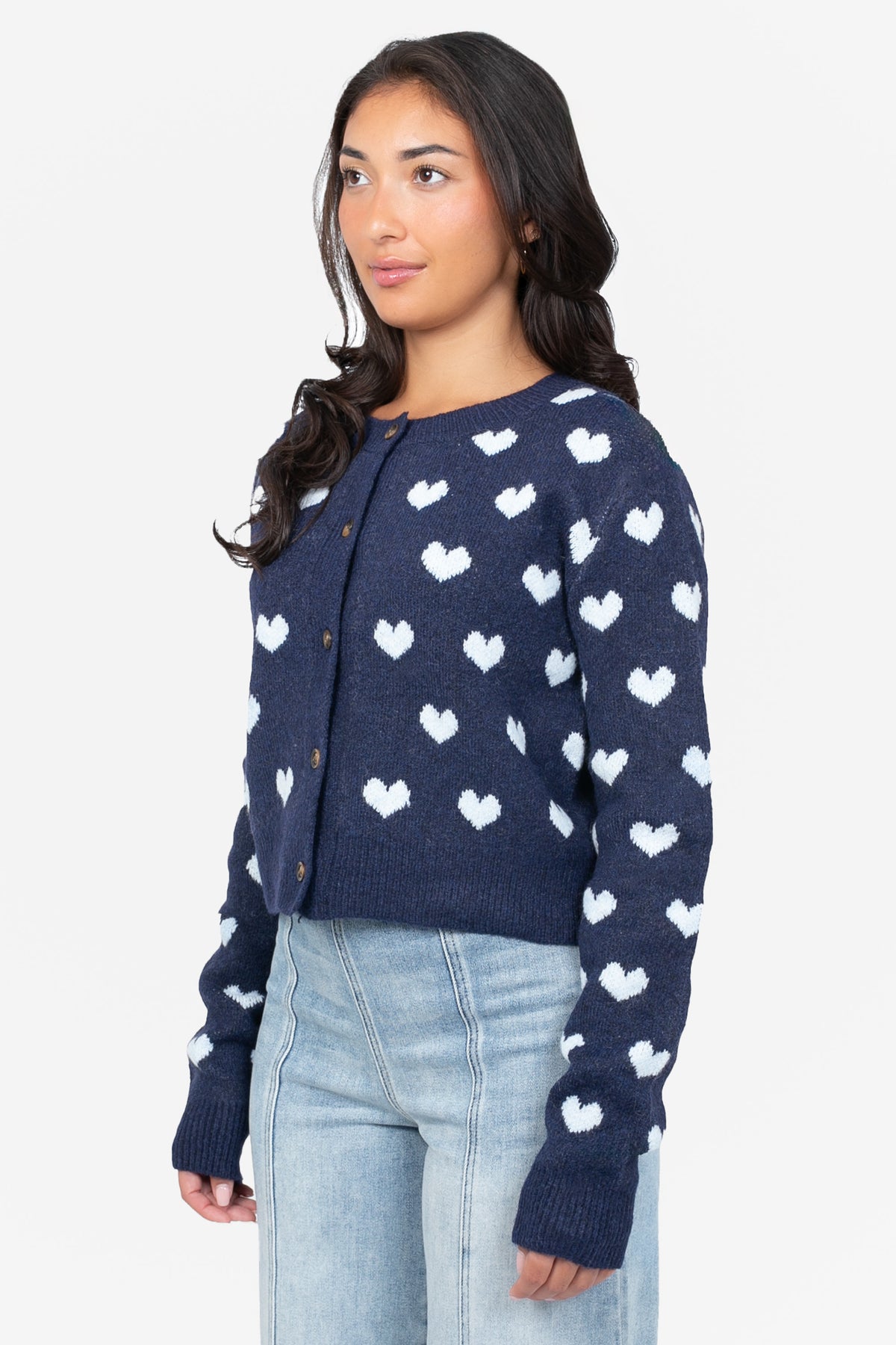 Della Knit Heart Cardigan