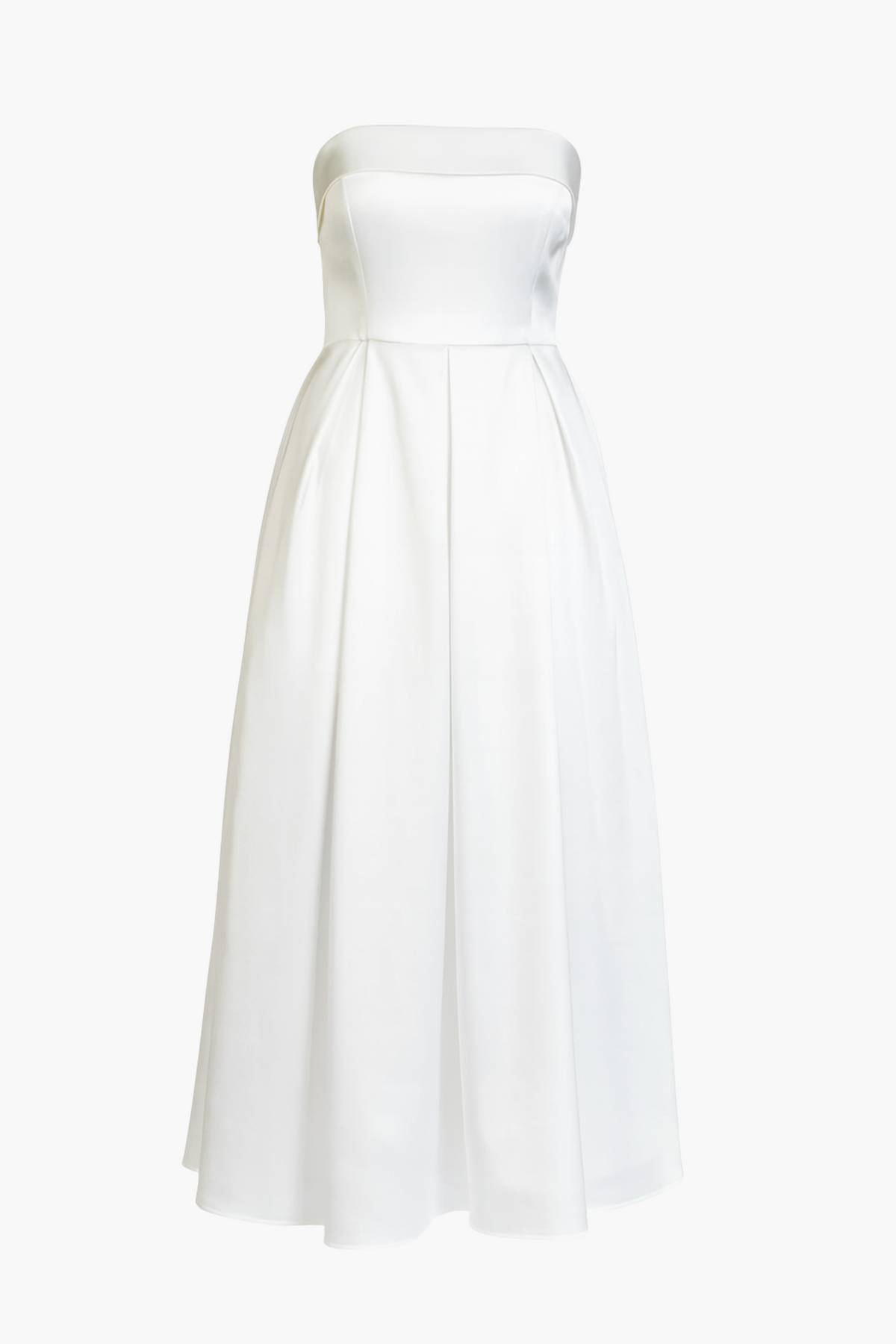 Marcella Tube Satin Midi Dress - honey