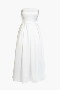 Marcella Tube Satin Midi Dress - honey