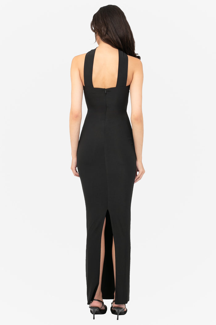 Estelle Collar Bodycon Maxi Dress - honey
