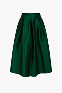 Emilia Pleated Front Midi Skirt