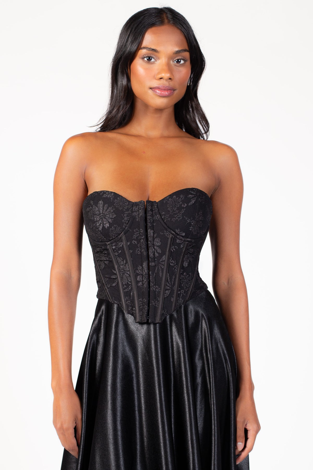 Verity Jacquard Corset - honey
