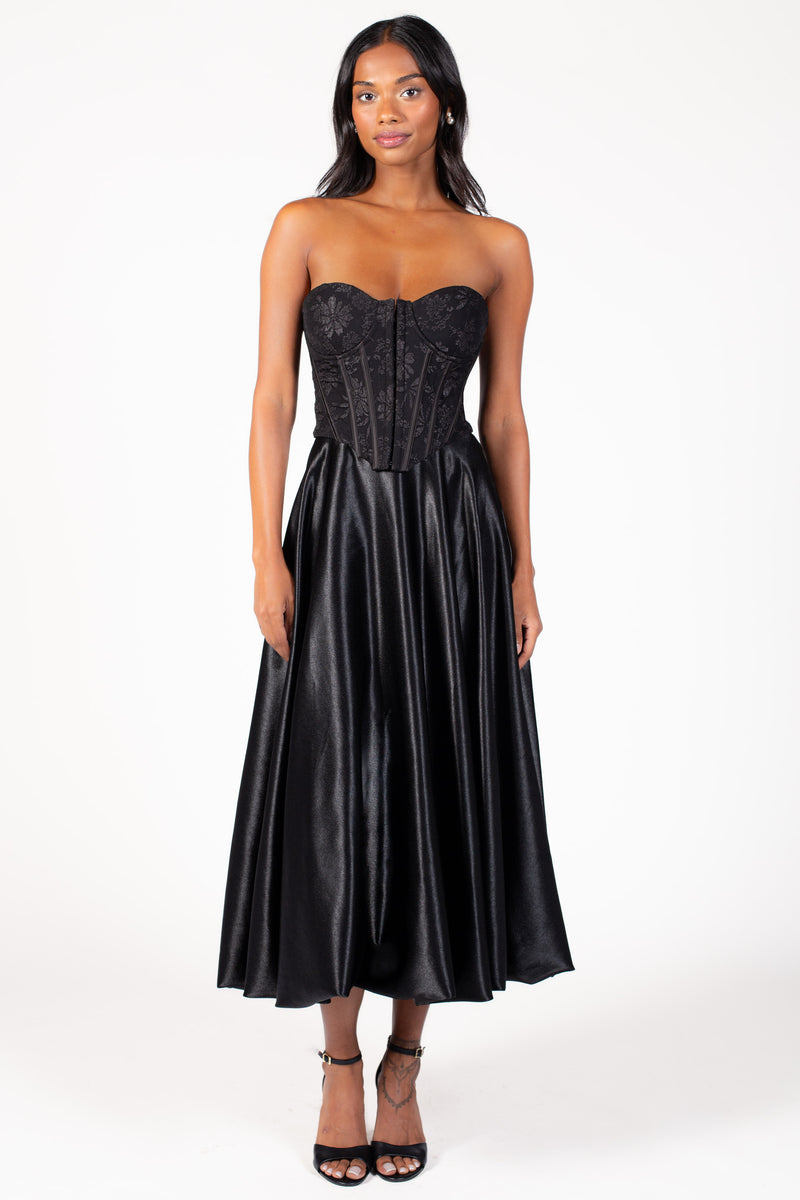 Verity Jacquard Corset - honey