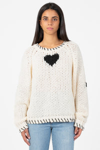 John + Jenn® Declan Heart Stitch Sweater - honey