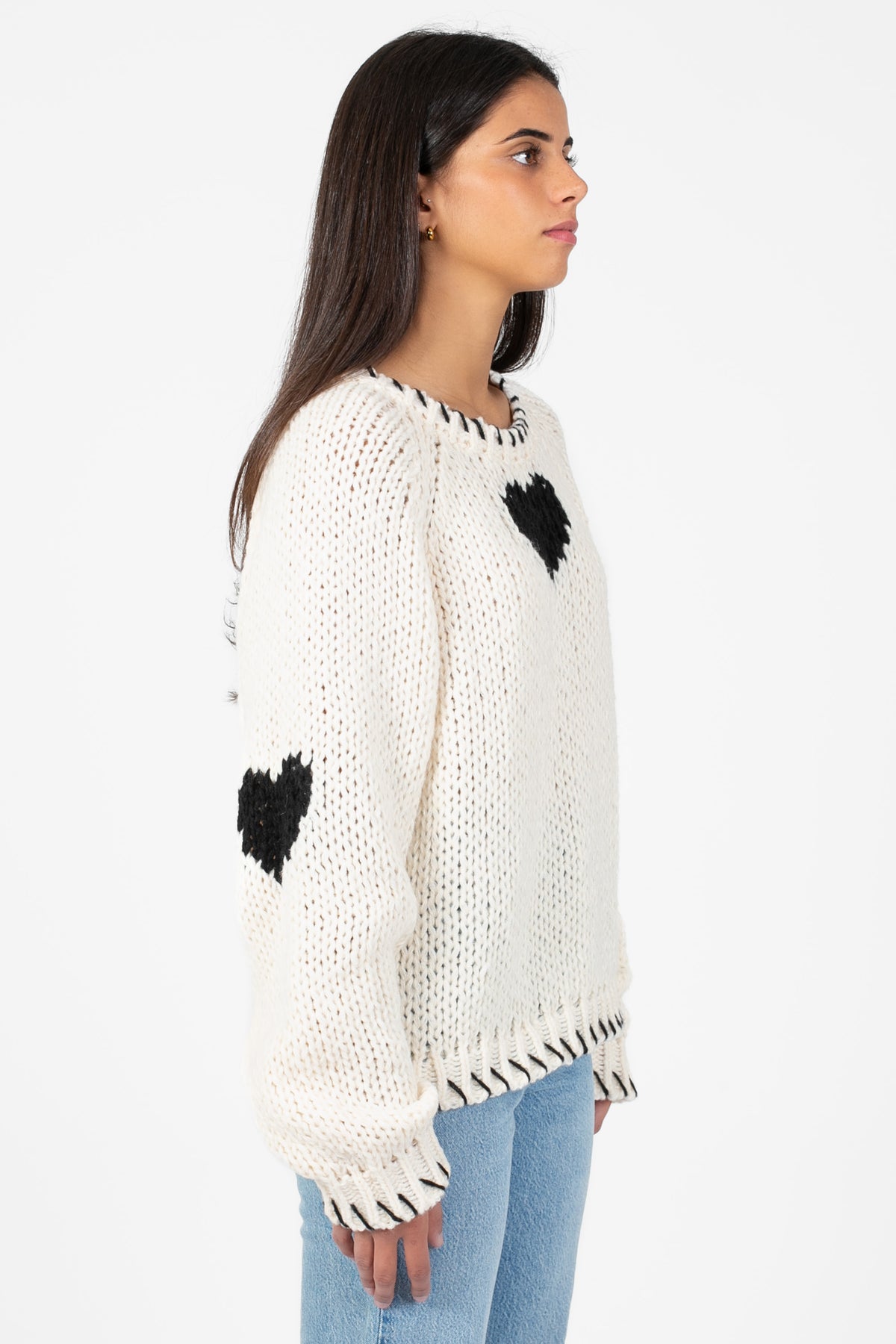 John + Jenn® Declan Heart Stitch Sweater - honey