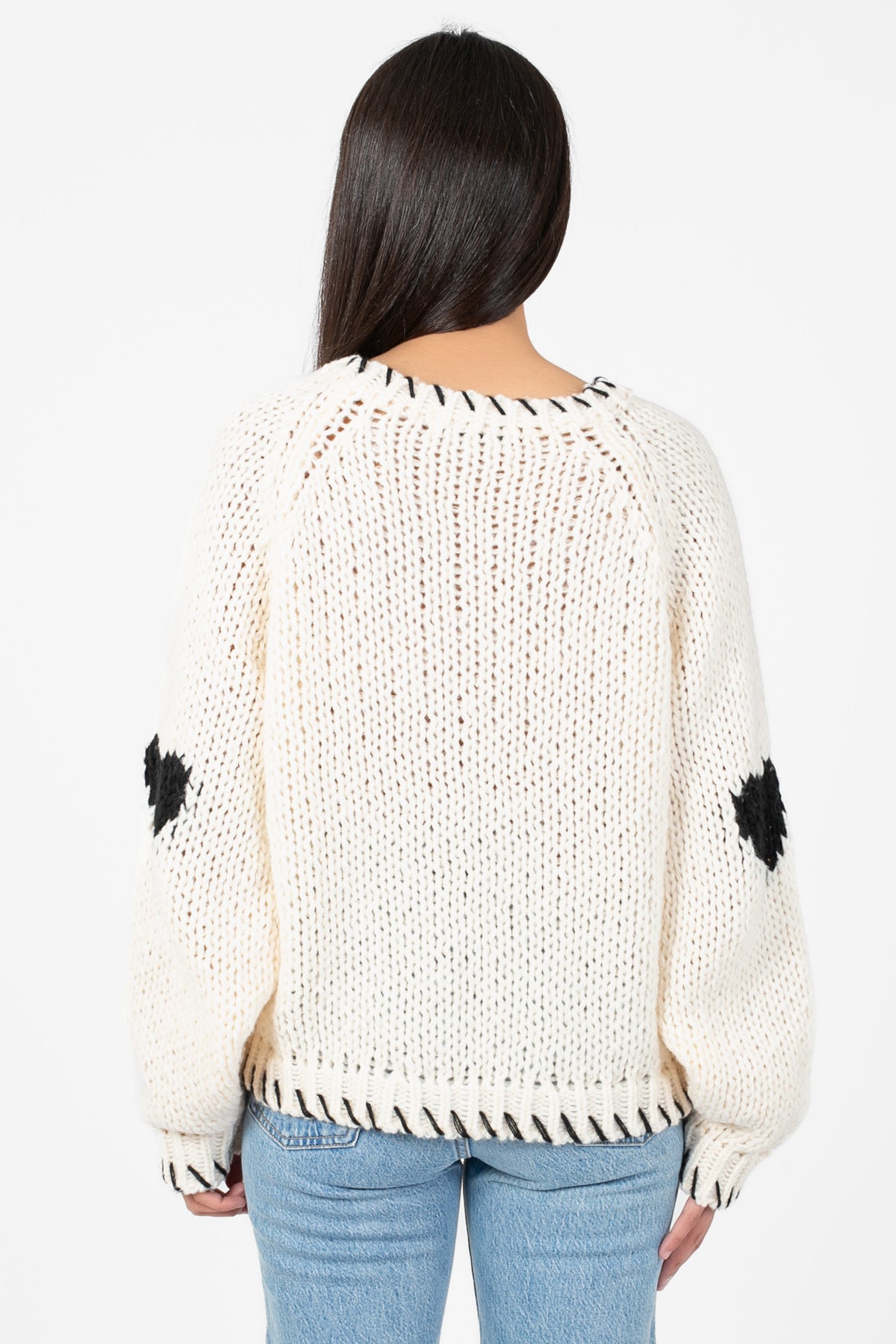 John + Jenn® Declan Heart Stitch Sweater - honey