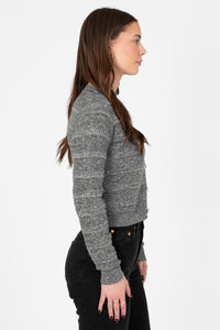 John + Jenn® Baldwin Sparkle Crop Cardigan - honey