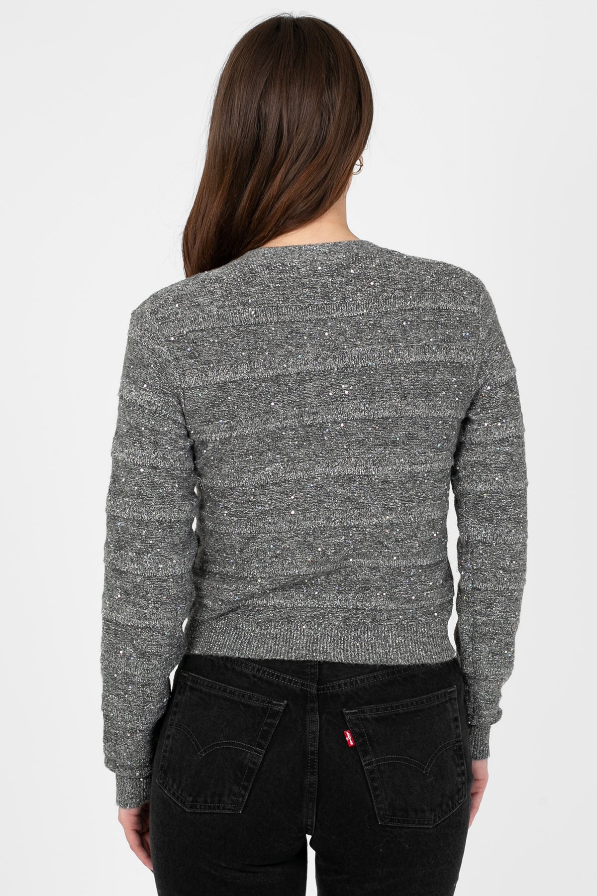 John + Jenn® Baldwin Sparkle Crop Cardigan - honey