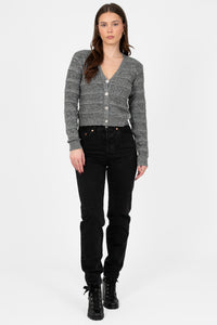 John + Jenn® Baldwin Sparkle Crop Cardigan - honey