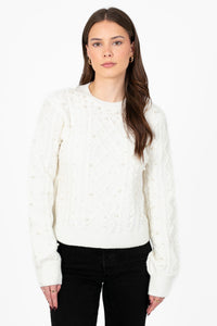 John + Jenn® Lux Cable Knit Sweater - honey