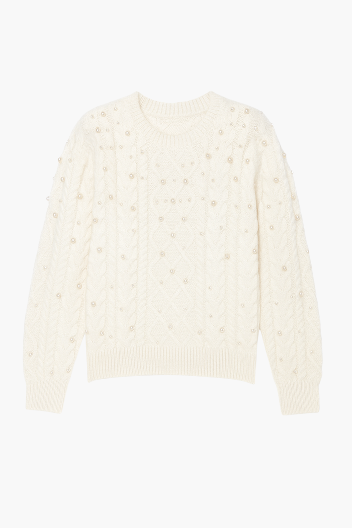 John + Jenn® Lux Cable Knit Sweater - honey
