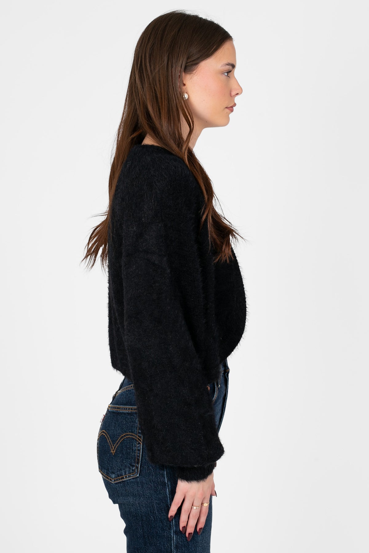 John + Jenn® Emmer Fuzzy Cardigan - honey