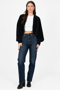 John + Jenn® Emmer Fuzzy Cardigan - honey