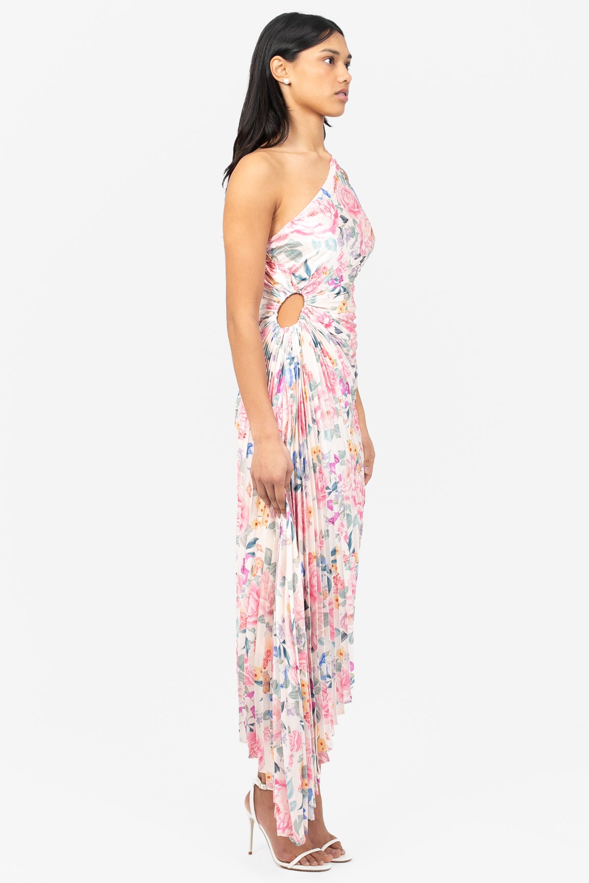 Flora Cascade Maxi Dress - honey