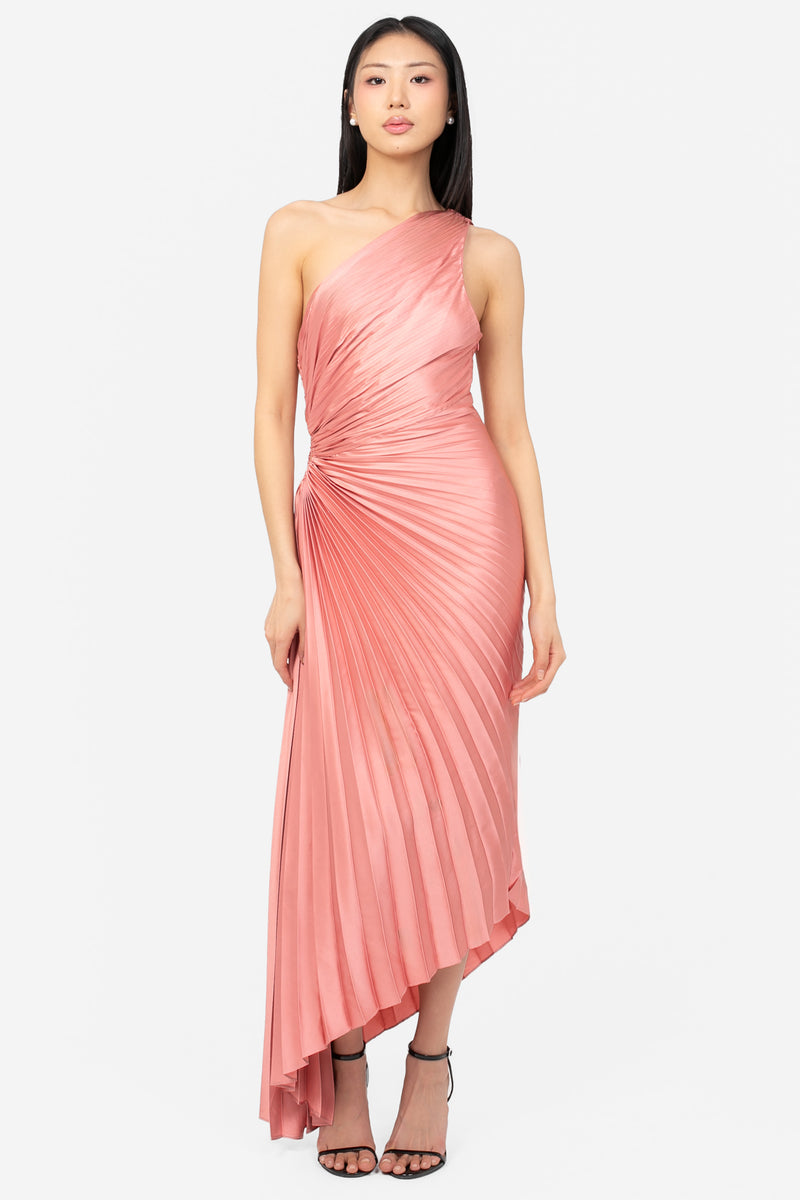 strapless open back dress One Shoulder Ruffle Dress main image 1