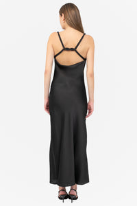 Hayden Twist Cord Satin Maxi Dress