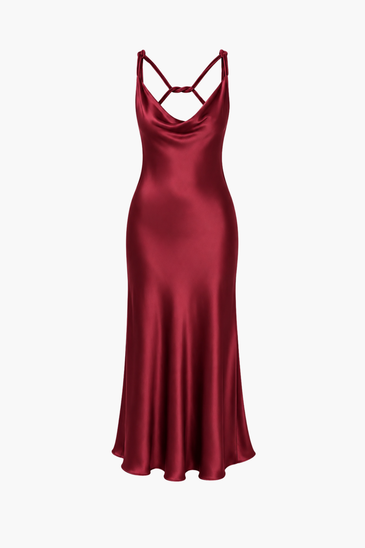 Hayden Twist Cord Satin Maxi Dress - honey