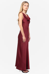 Hayden Twist Cord Satin Maxi Dress