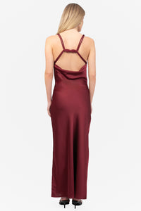 Hayden Twist Cord Satin Maxi Dress
