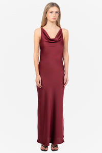 Hayden Twist Cord Satin Maxi Dress