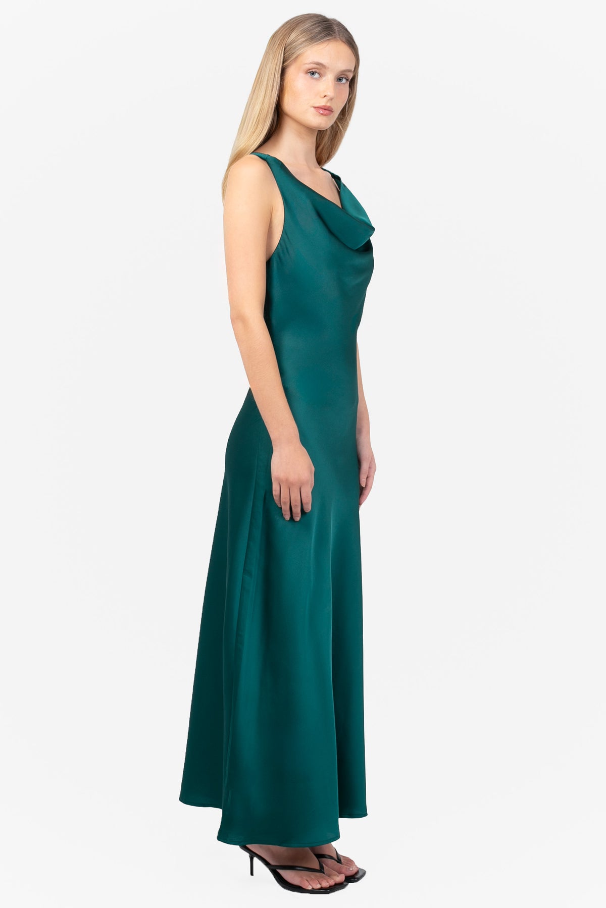 Hayden Twist Cord Satin Maxi Dress