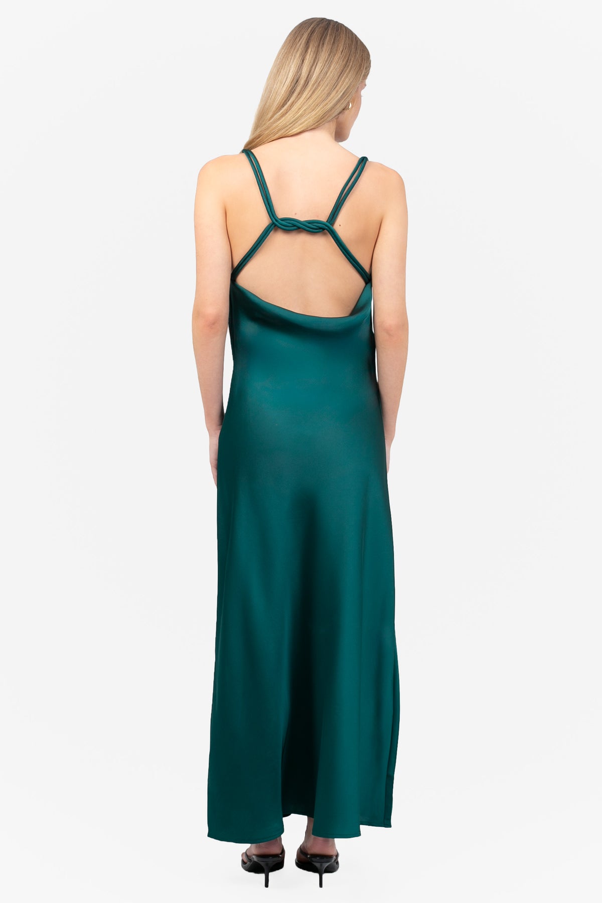 Hayden Twist Cord Satin Maxi Dress