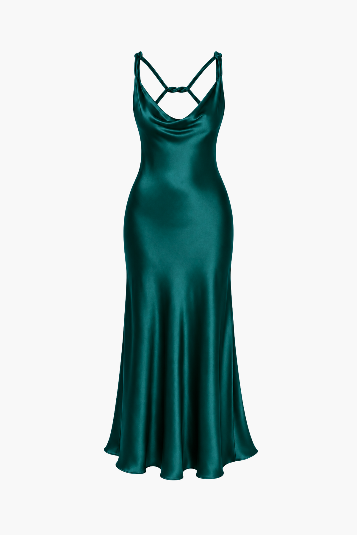 Hayden Twist Cord Satin Maxi Dress - honey