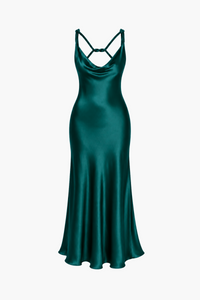 Hayden Twist Cord Satin Maxi Dress - honey