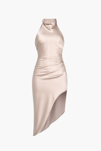 Arden Halter Neck Satin Maxi Dress