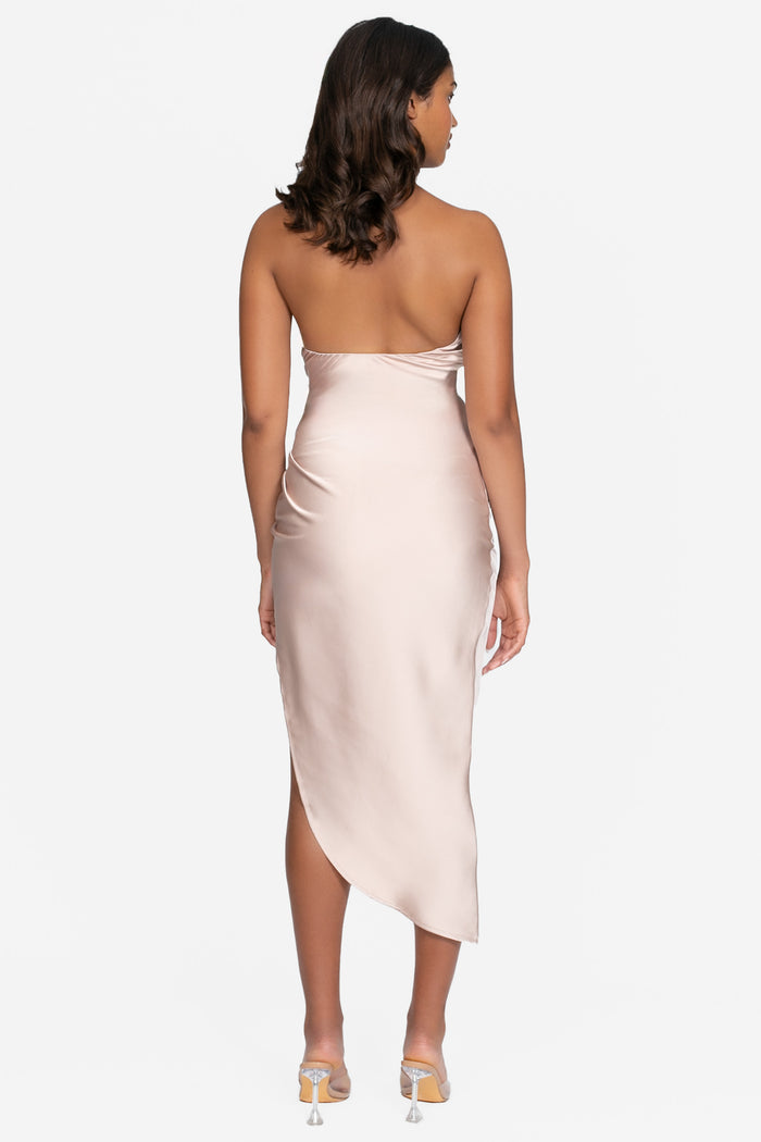 Arden Halter Neck Satin Maxi Dress