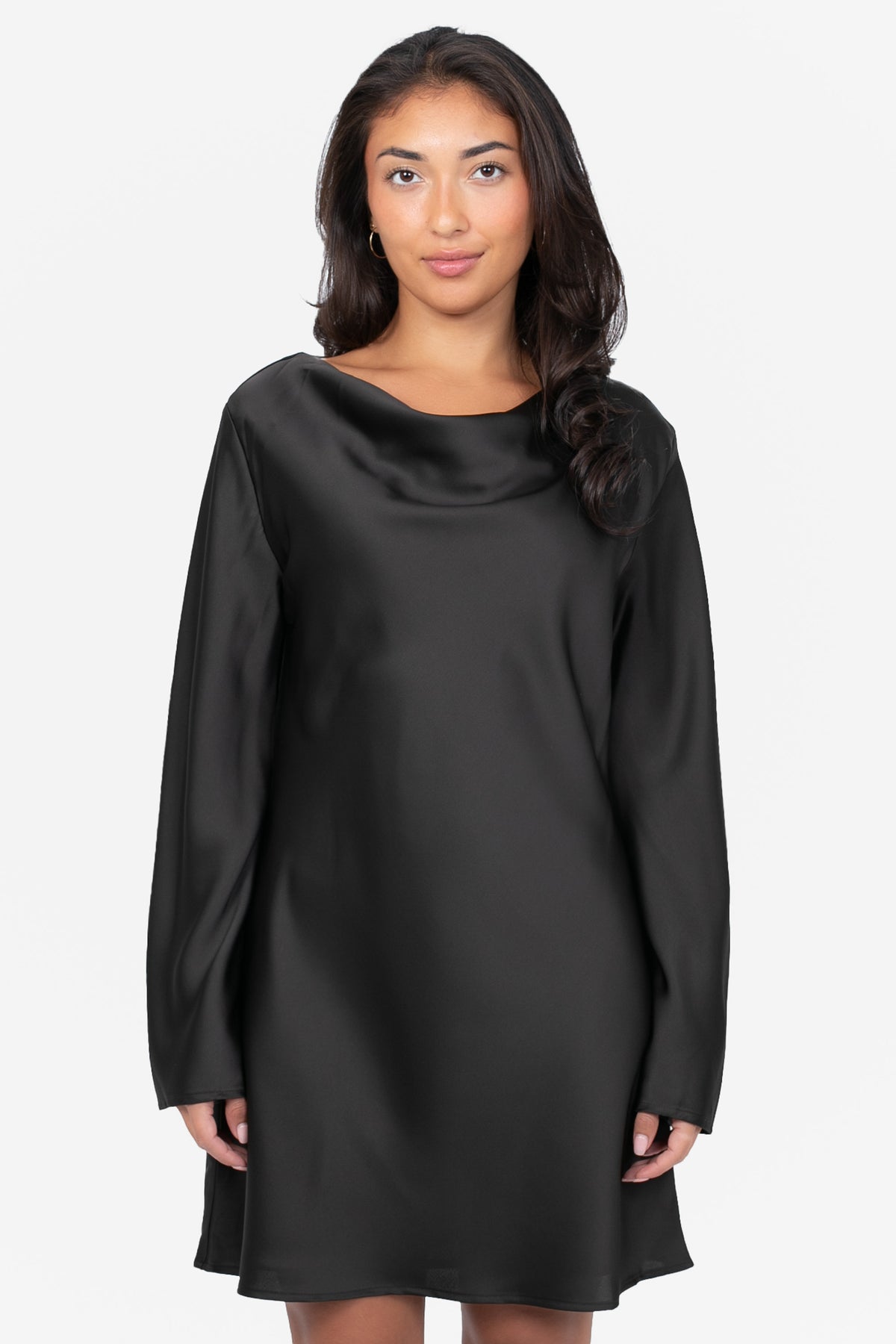 Petra Satin Flare Mini Dress