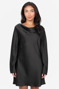 Petra Satin Flare Mini Dress