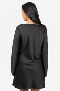 Petra Satin Flare Mini Dress