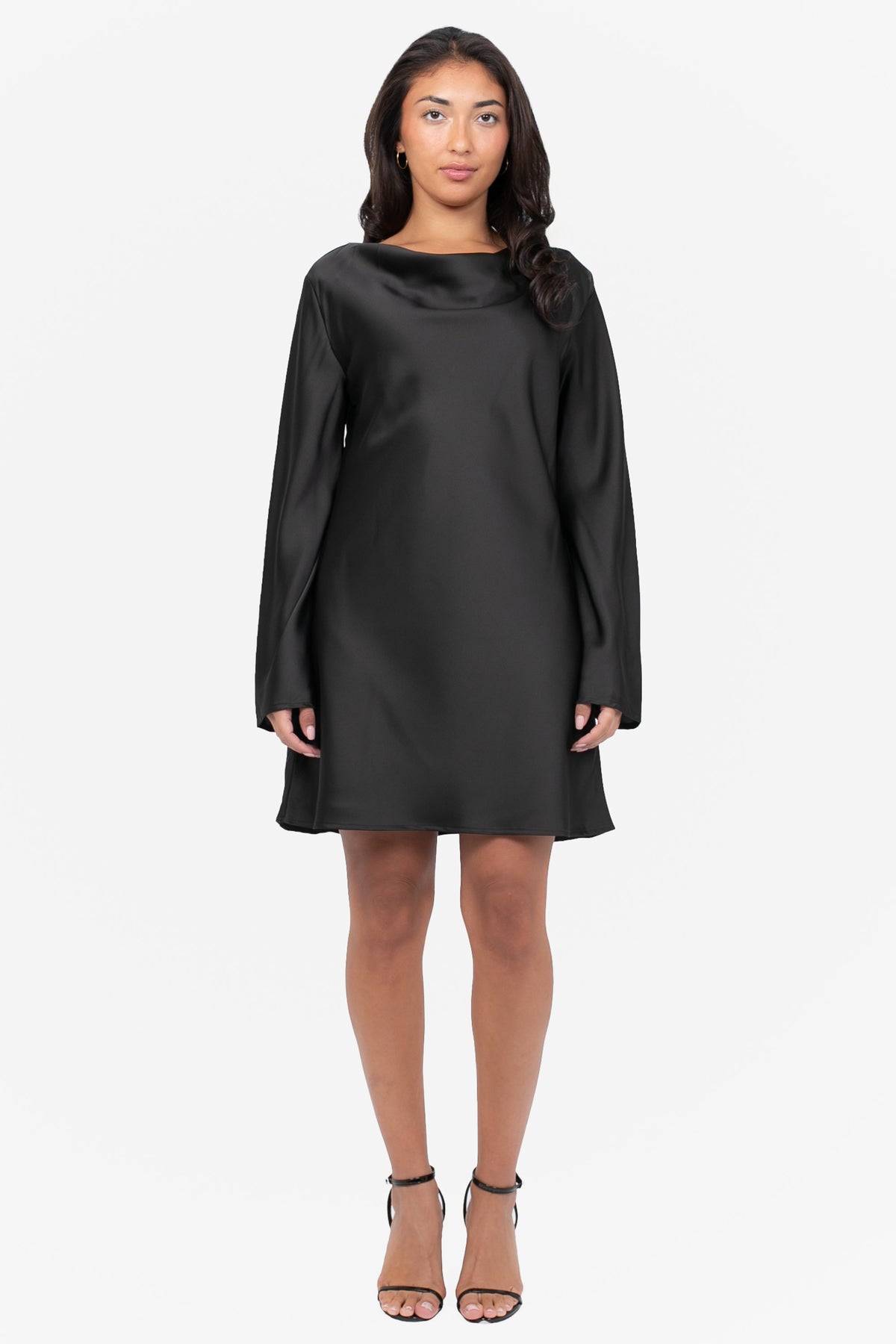 Petra Satin Flare Mini Dress