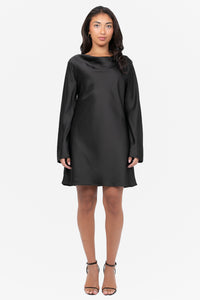 Petra Satin Flare Mini Dress